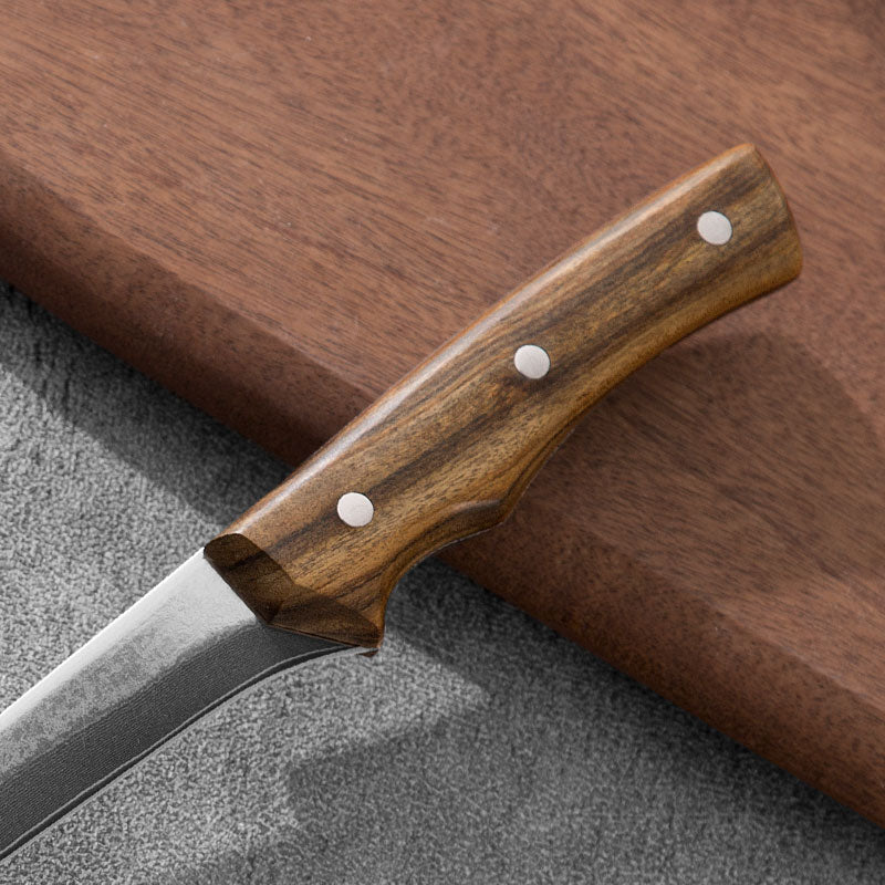 Damascus steel boning knife wooden handle cutting meat sharp handle meat kitchen knife