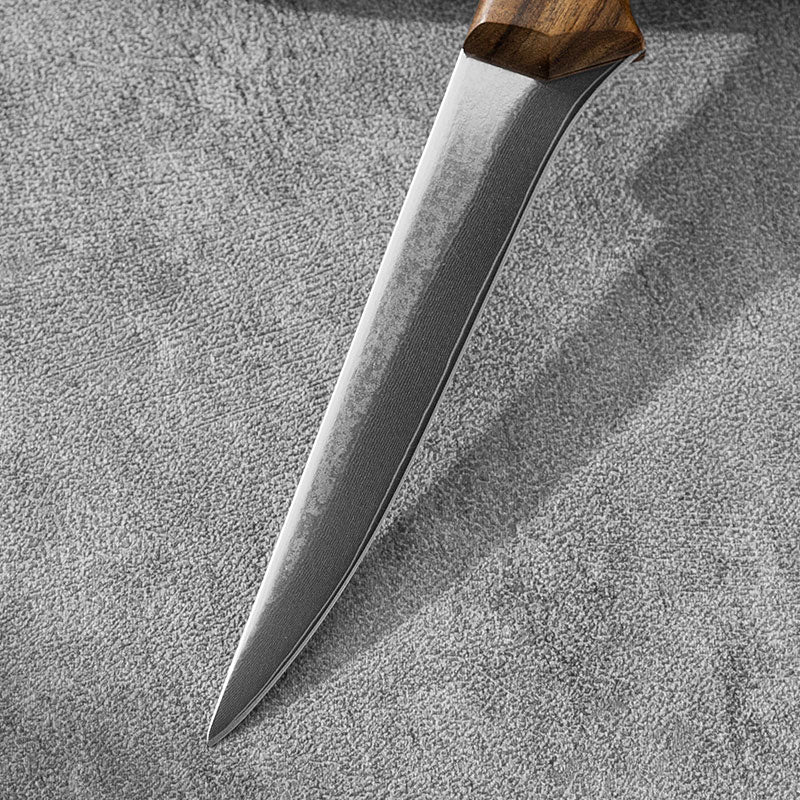 Damascus steel boning knife wooden handle cutting meat sharp handle meat kitchen knife