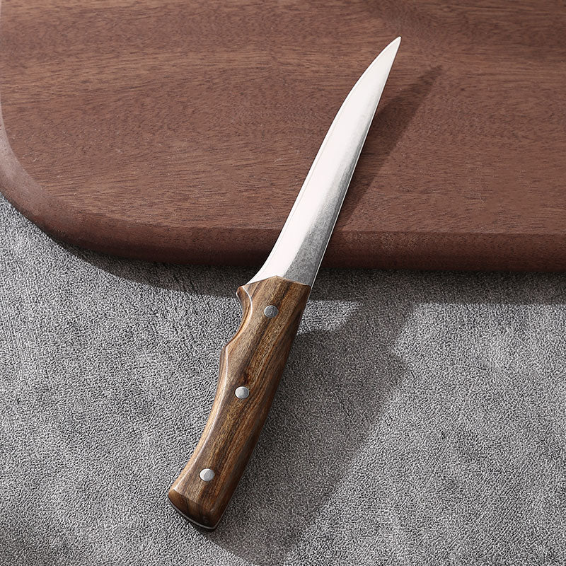 Damascus steel boning knife wooden handle cutting meat sharp handle meat kitchen knife