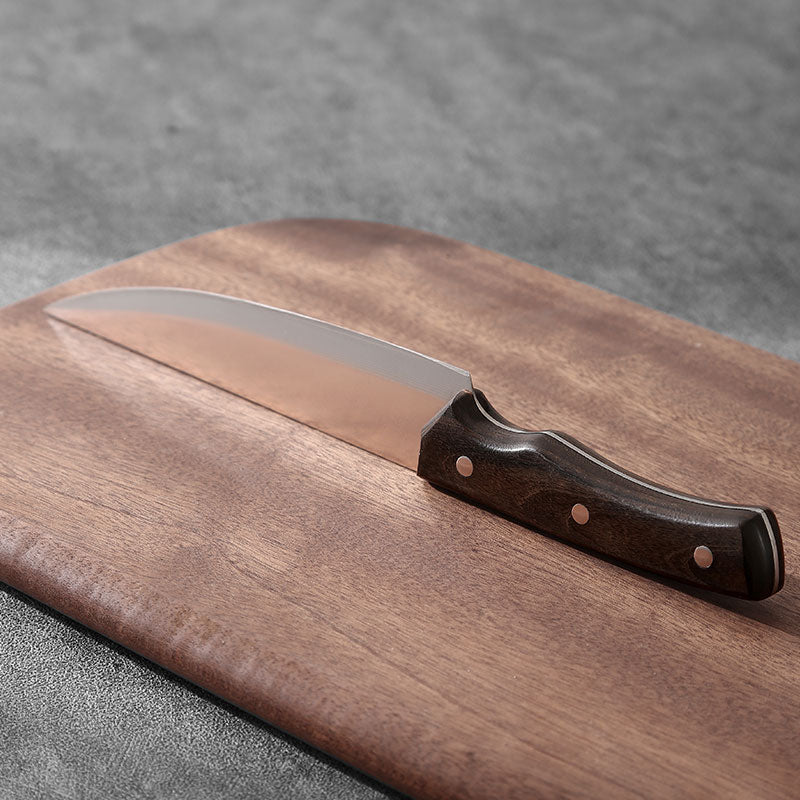 Damascus steel multi-purpose knife multi-functional food processing meat and vegetable cutting wooden handle