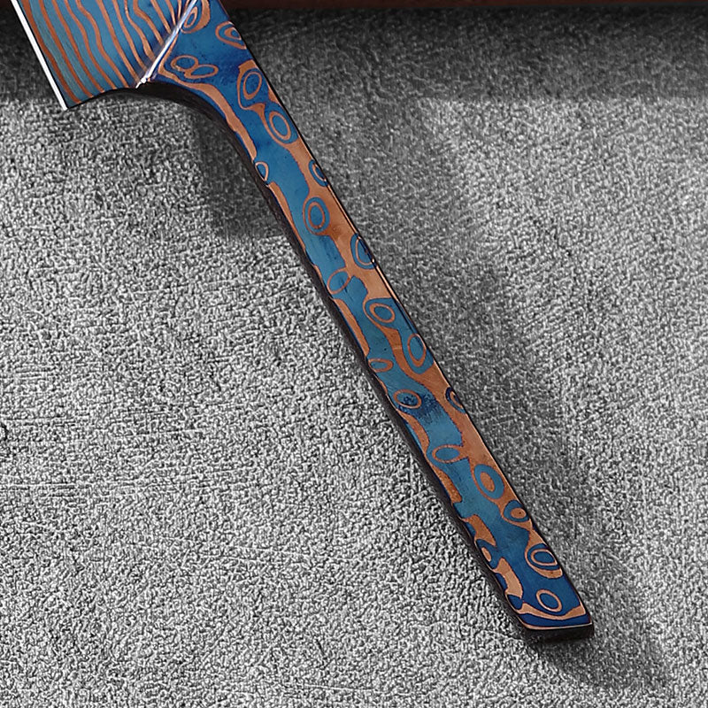 Carbon steel roasted blue Malaysian one-piece steel pointed multi-purpose knife