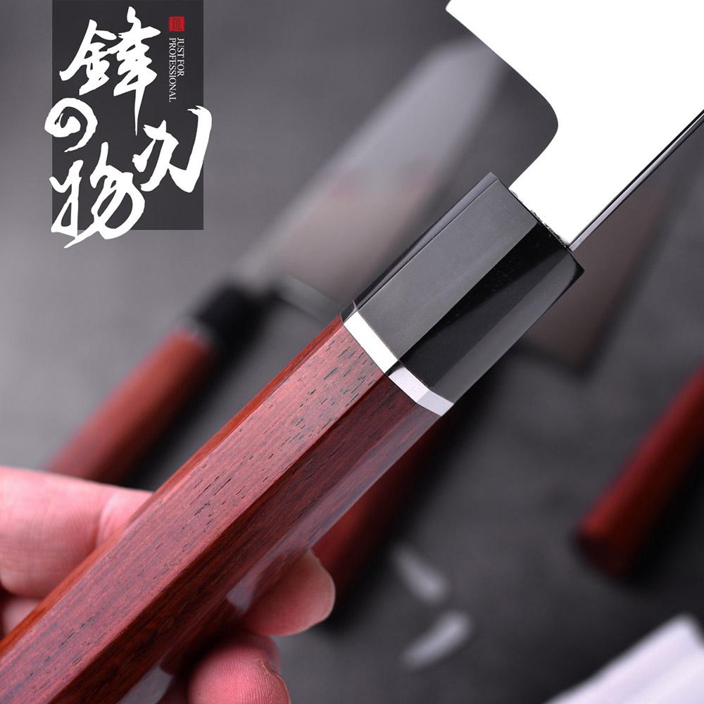 Japana Nakiri Chef Tranĉilo Hap40 Alta Rapida Ŝtalo Sanmai Ligna Tenilo Donaca Skatolo Kristnasko Novjara Donaco