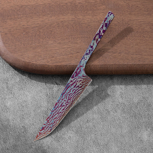Carbon steel roasted blue Malaysian one-piece steel pointed multi-purpose knife