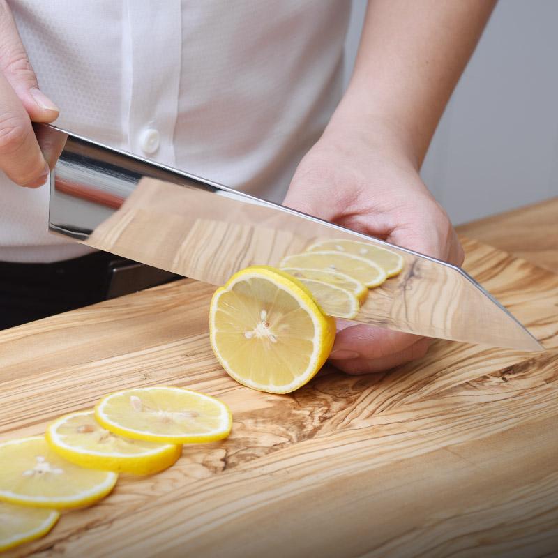 Japana Nakiri Chef Tranĉilo Hap40 Alta Rapida Ŝtalo Sanmai Ligna Tenilo Donaca Skatolo Kristnasko Novjara Donaco