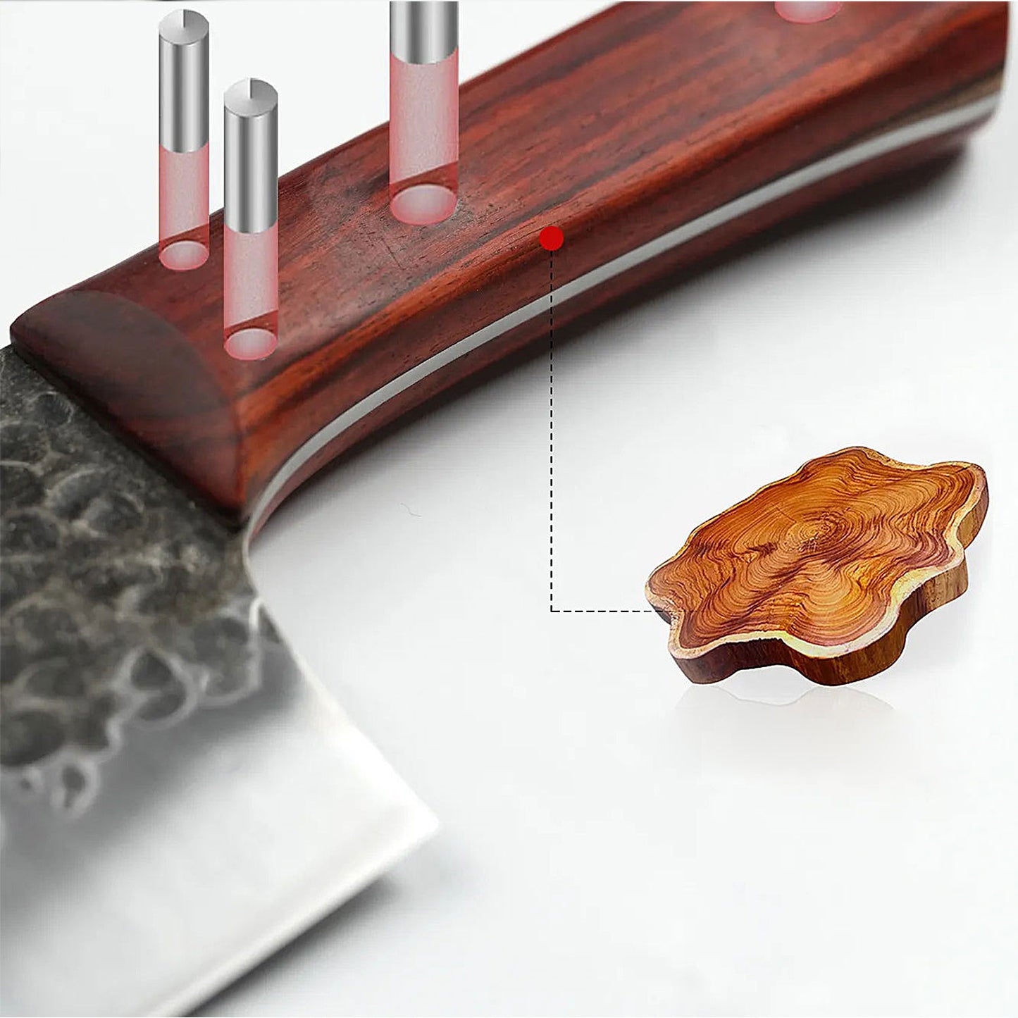 Japanese Forged Cleaver Slicer Special Powder Steel Sanmai Technique Rosewood Handle Deba Nakiri Boneless Fish Meat 2mm Thinkness