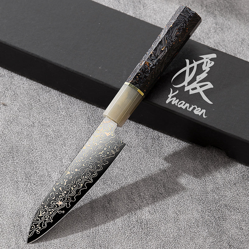 Yuanren Copper Damascus 5'' Paring Knife 67 Layers