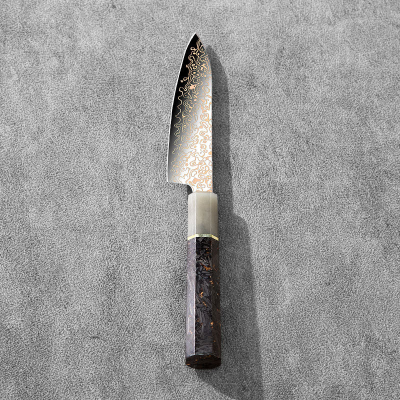 Yuanren Copper Damascus 5'' Paring Knife 67 Layers
