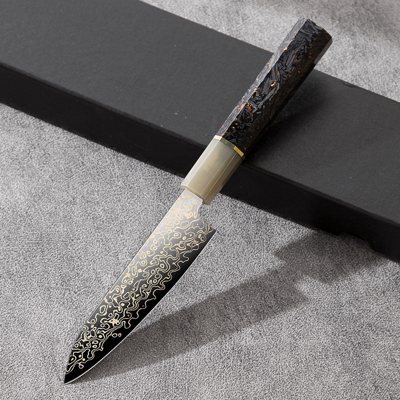 Yuanren Copper Damascus 5'' Paring Knife 67 Layers
