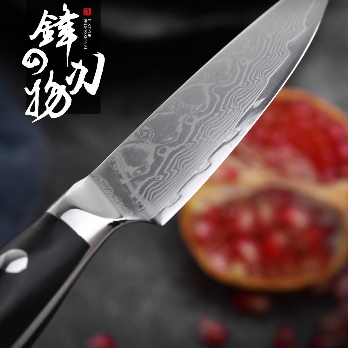 V10 Damascus stainless steel G10 handle fruit knife peel knife sharp