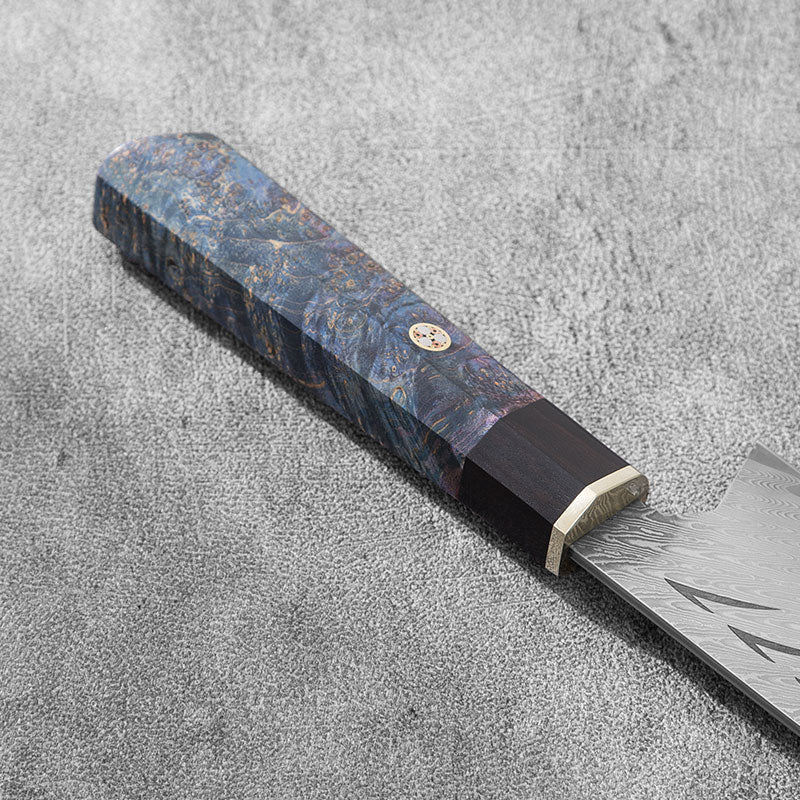 VG10 Core Damascus Steel with 67 layers Maple Woden Handle Bunka Kirisuke Nakiri K-tip