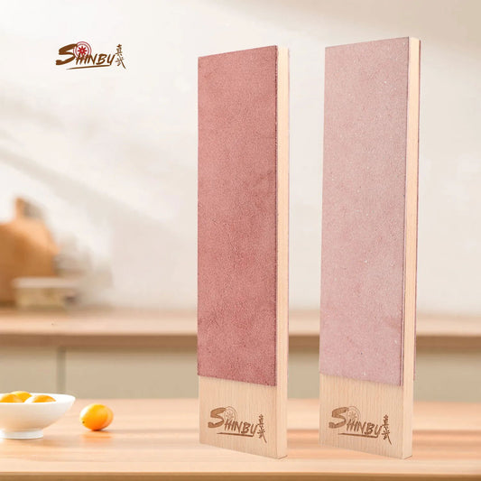 Double-sided cowhide extra-large honing board, honing cloth, beech wood, waxed leather for polishing