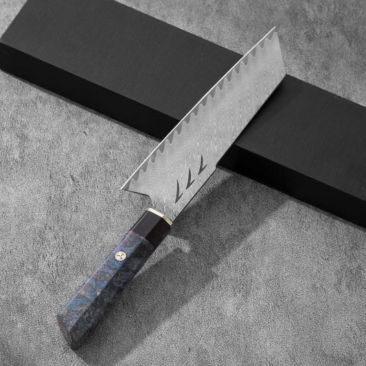 VG10 Core Damascus Steel with 67 layers Maple Woden Handle Bunka Kirisuke Nakiri K-tip